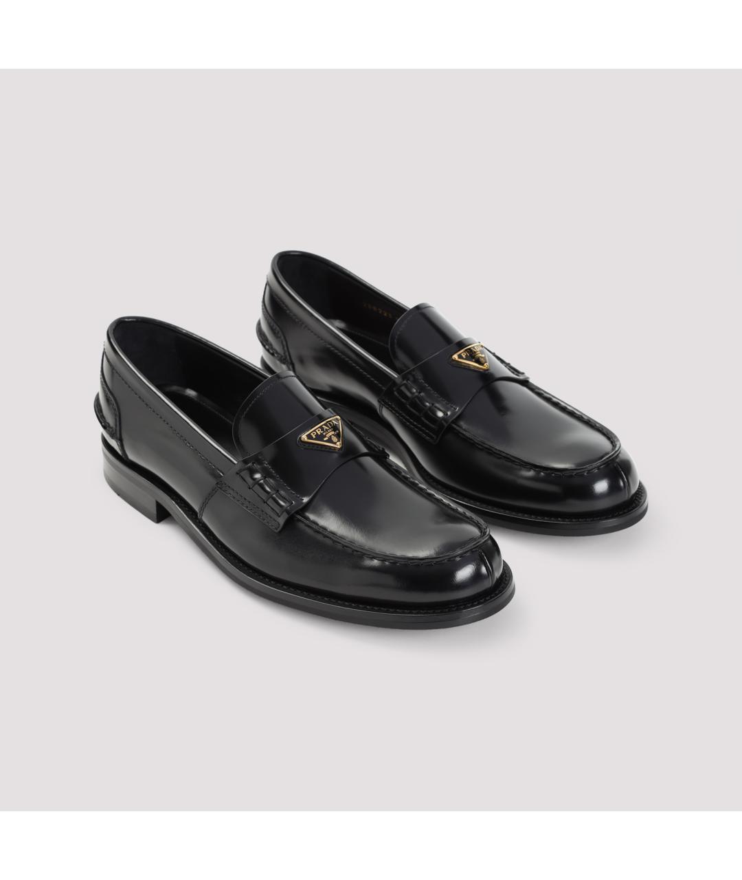 PRADA Черные кожаные лоферы, фото 4
