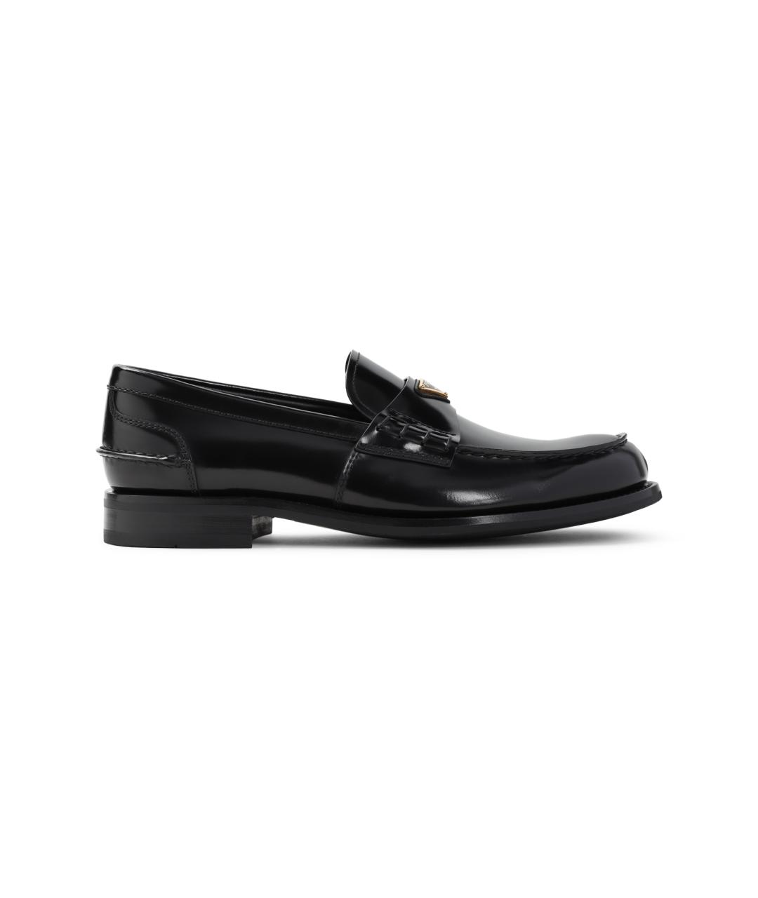 PRADA Черные кожаные лоферы, фото 1
