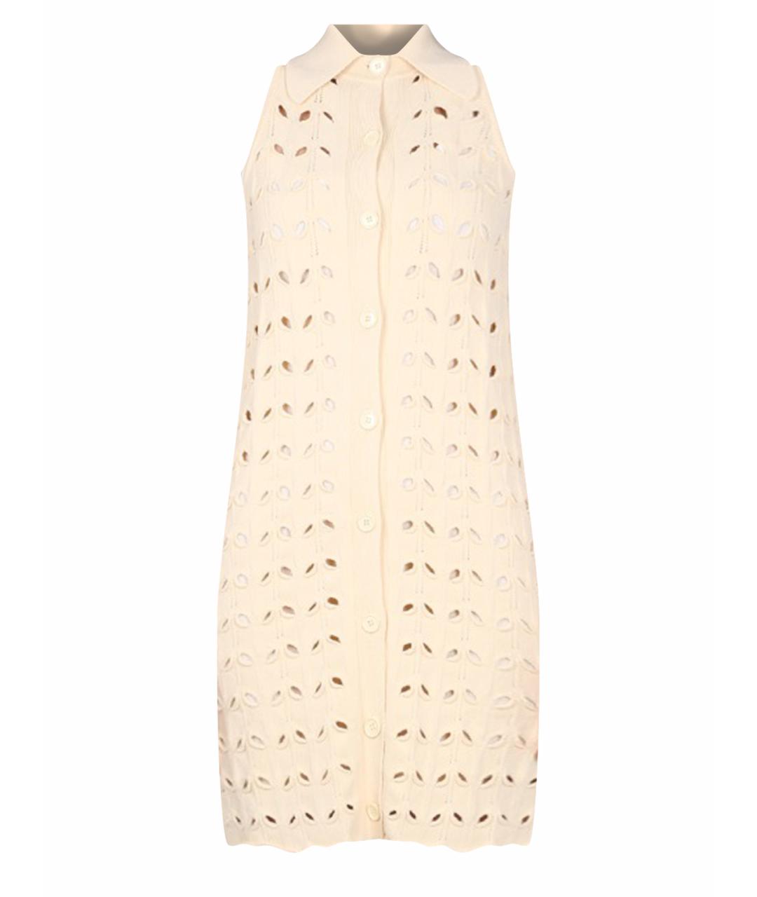 MAX MARA Бежевое вискозное повседневное платье, фото 1