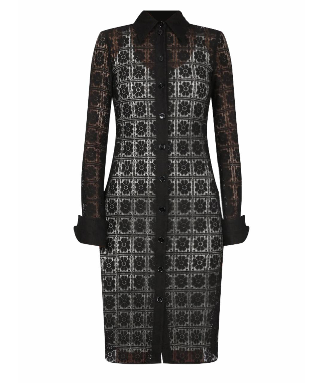 MAX MARA Черное хлопковое повседневное платье, фото 1