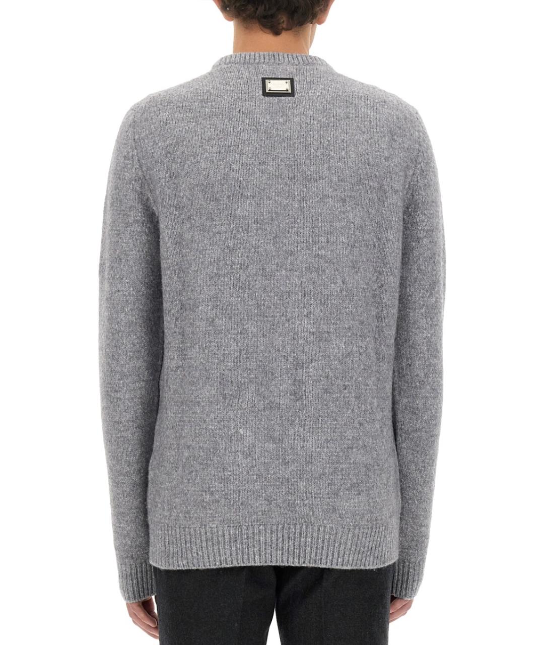DOLCE&GABBANA Серый шерстяной джемпер / свитер, фото 2