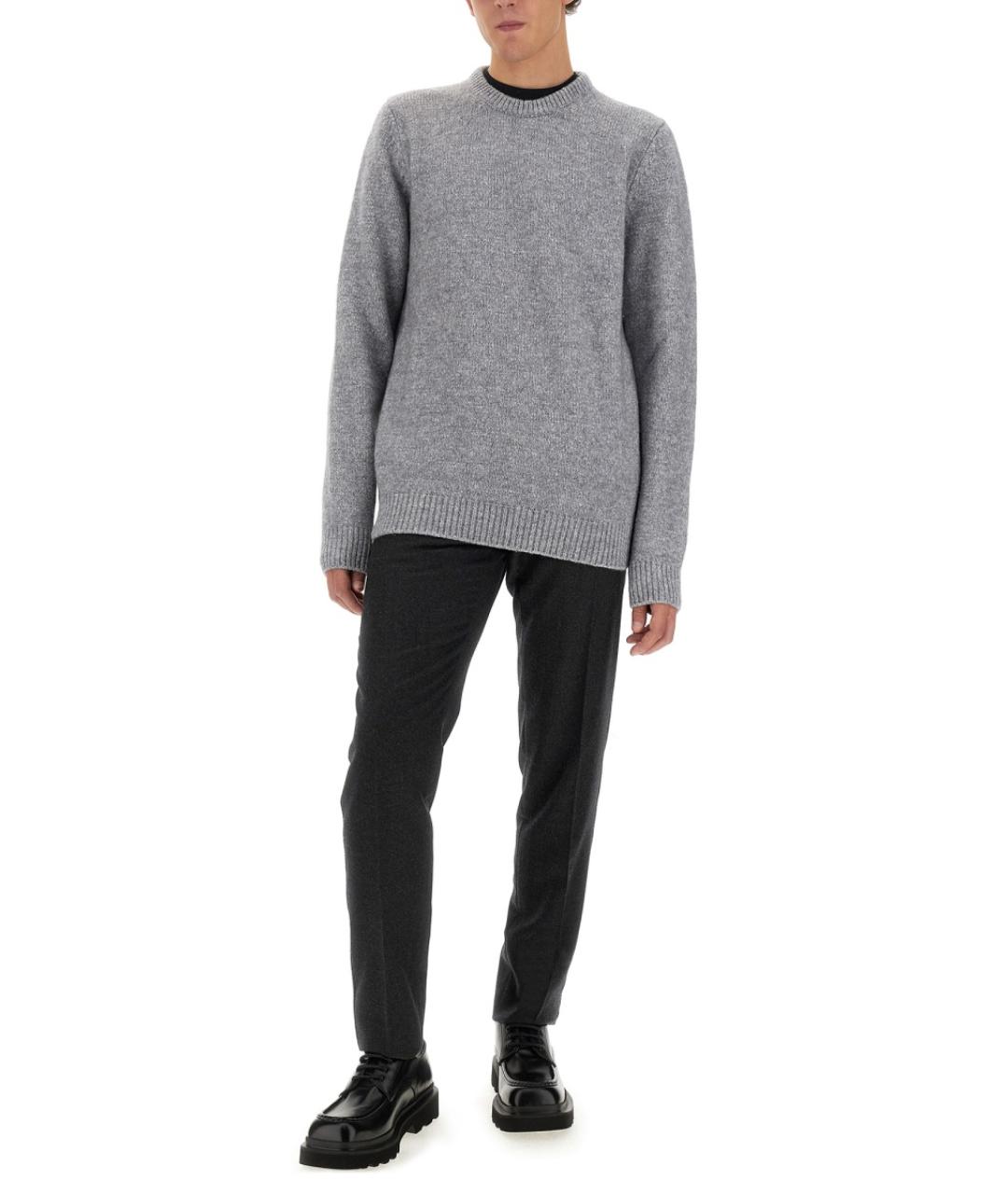 DOLCE&GABBANA Серый шерстяной джемпер / свитер, фото 4