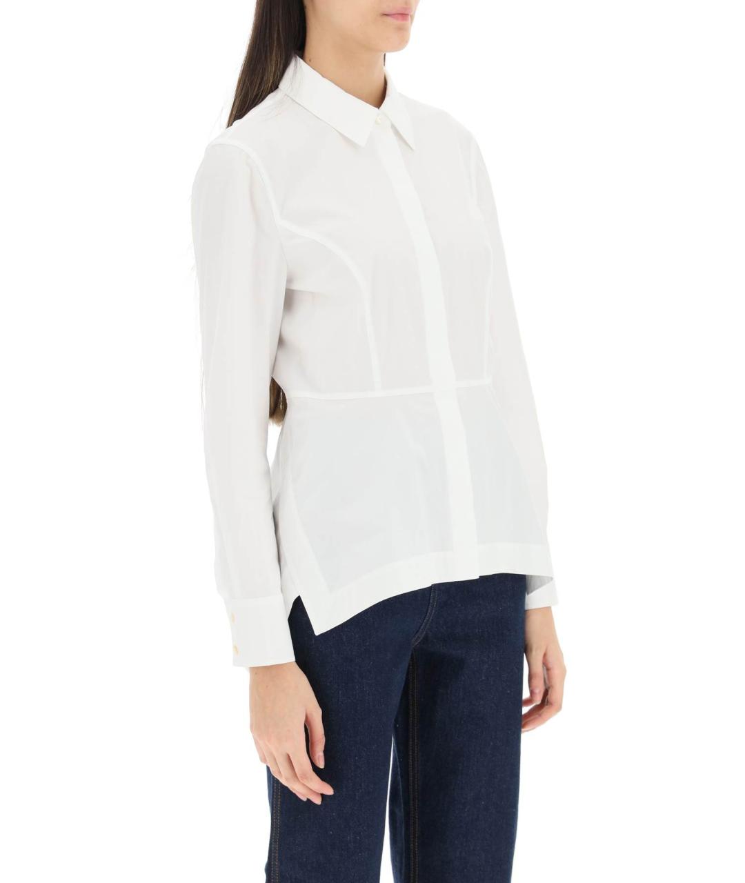 TORY BURCH Белая хлопковая рубашка, фото 2