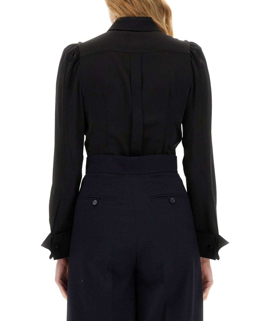 MAX MARA Черная шелковая рубашка, фото 3