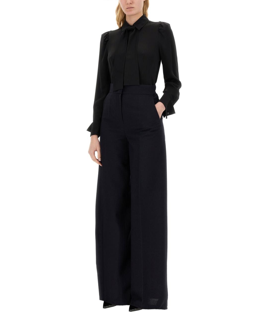 MAX MARA Черная шелковая рубашка, фото 2