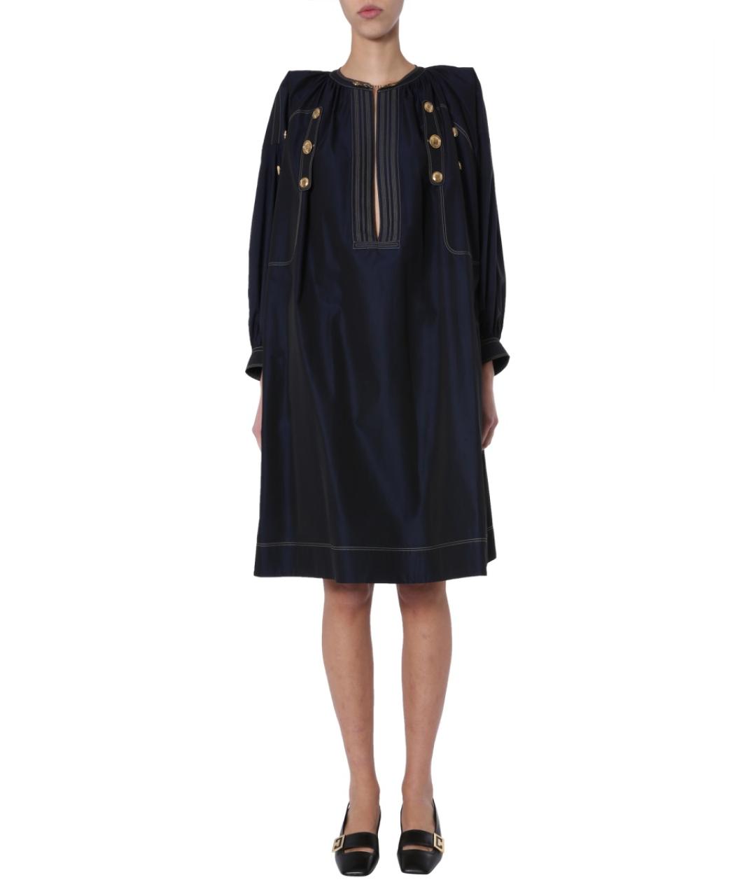 GIVENCHY Синее хлопковое повседневное платье, фото 1