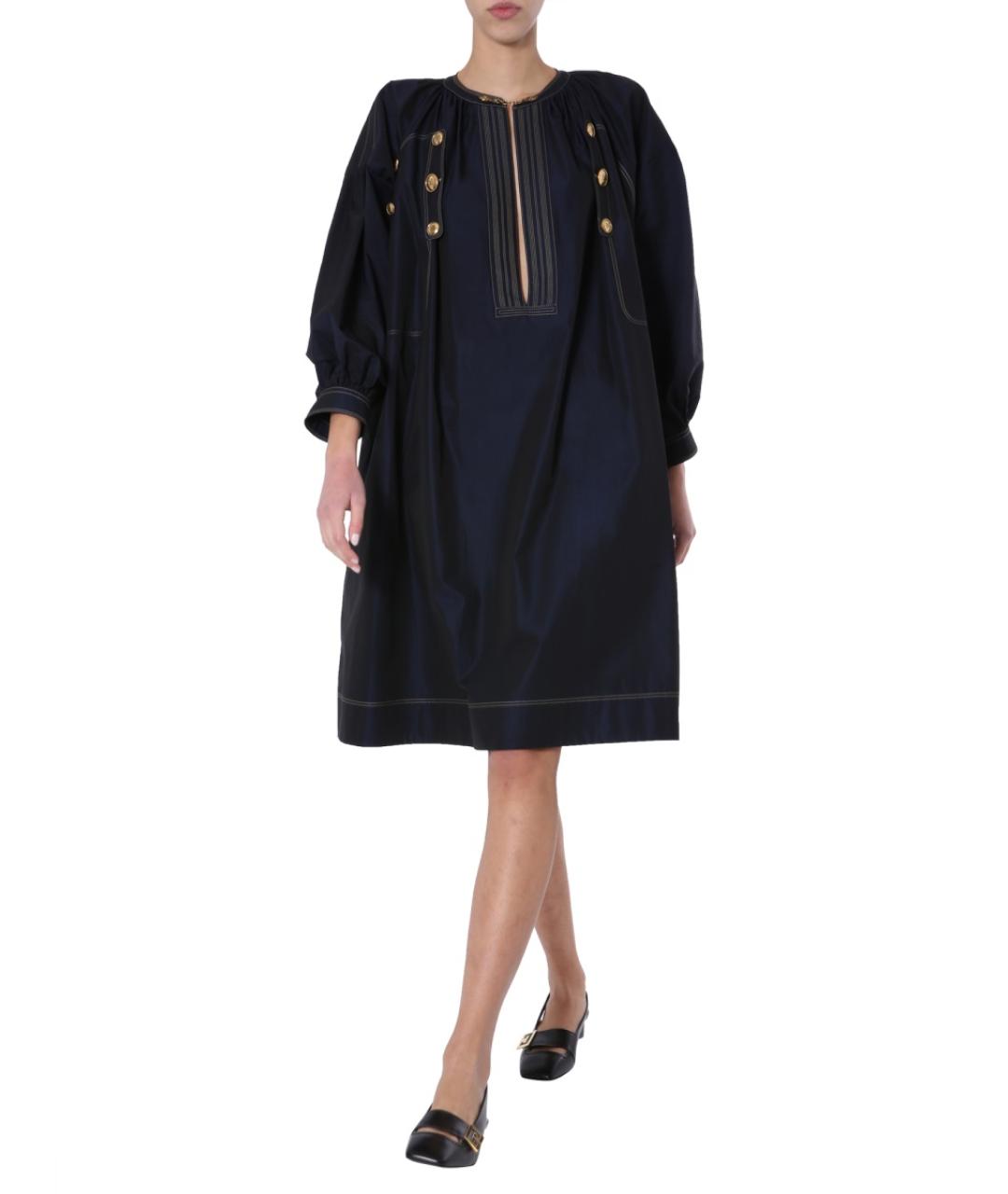 GIVENCHY Синее хлопковое повседневное платье, фото 2