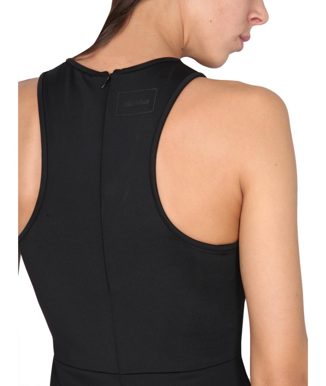 MAX MARA Черное полиамидовое повседневное платье, фото 4