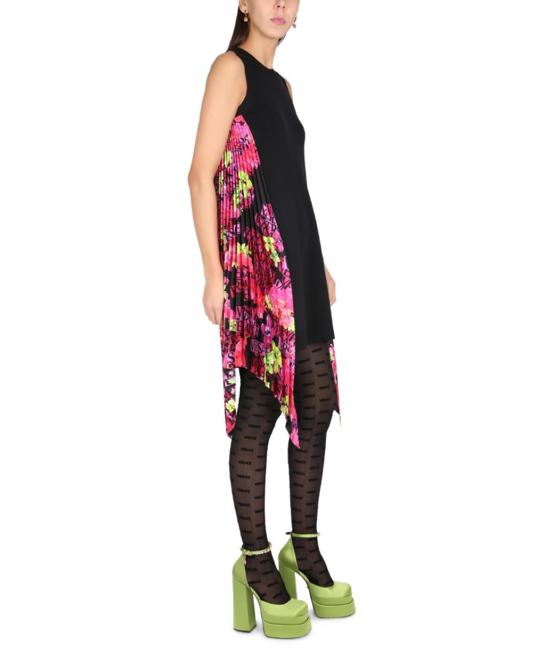 VERSACE Черное шерстяное повседневное платье, фото 2