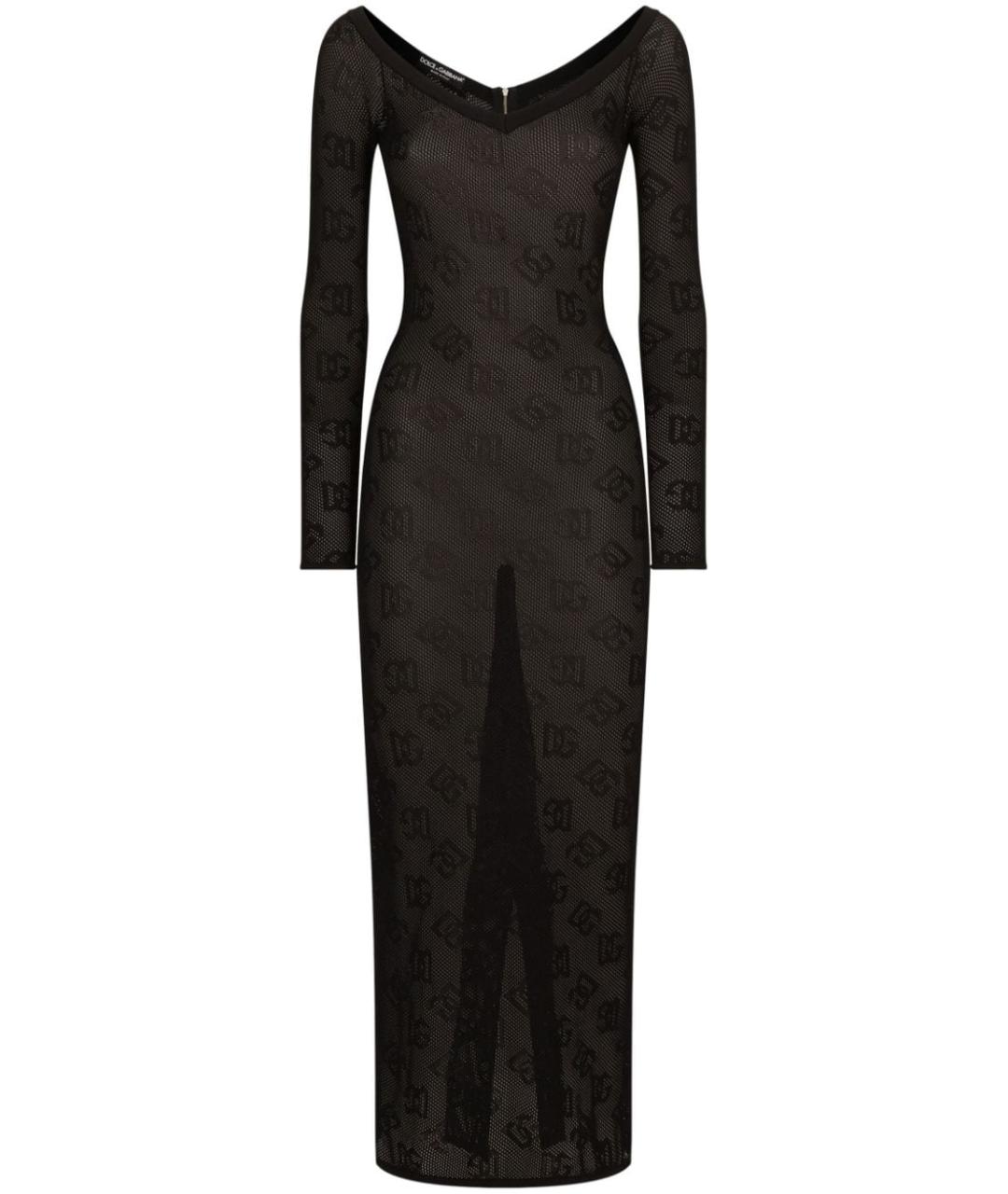 DOLCE&GABBANA Черное полиэстеровое повседневное платье, фото 1