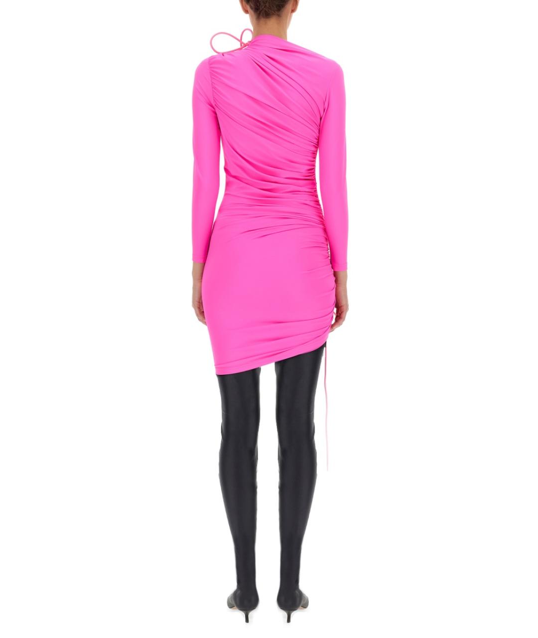 BALENCIAGA Розовое полиамидовое повседневное платье, фото 4
