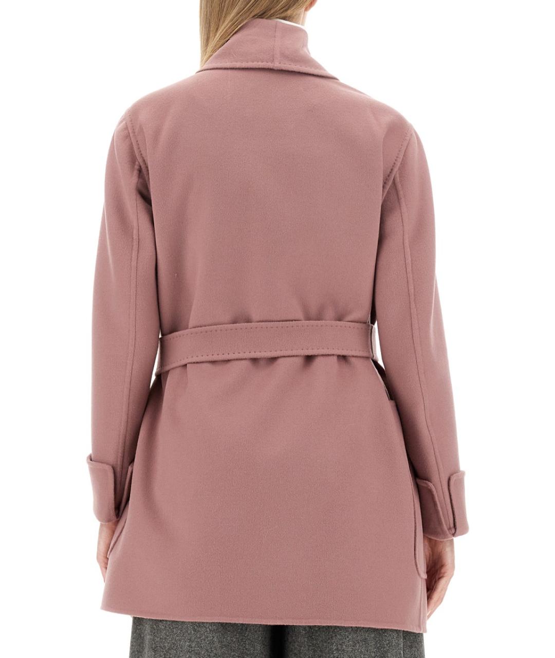 MAX MARA Розовое шерстяное пальто, фото 3