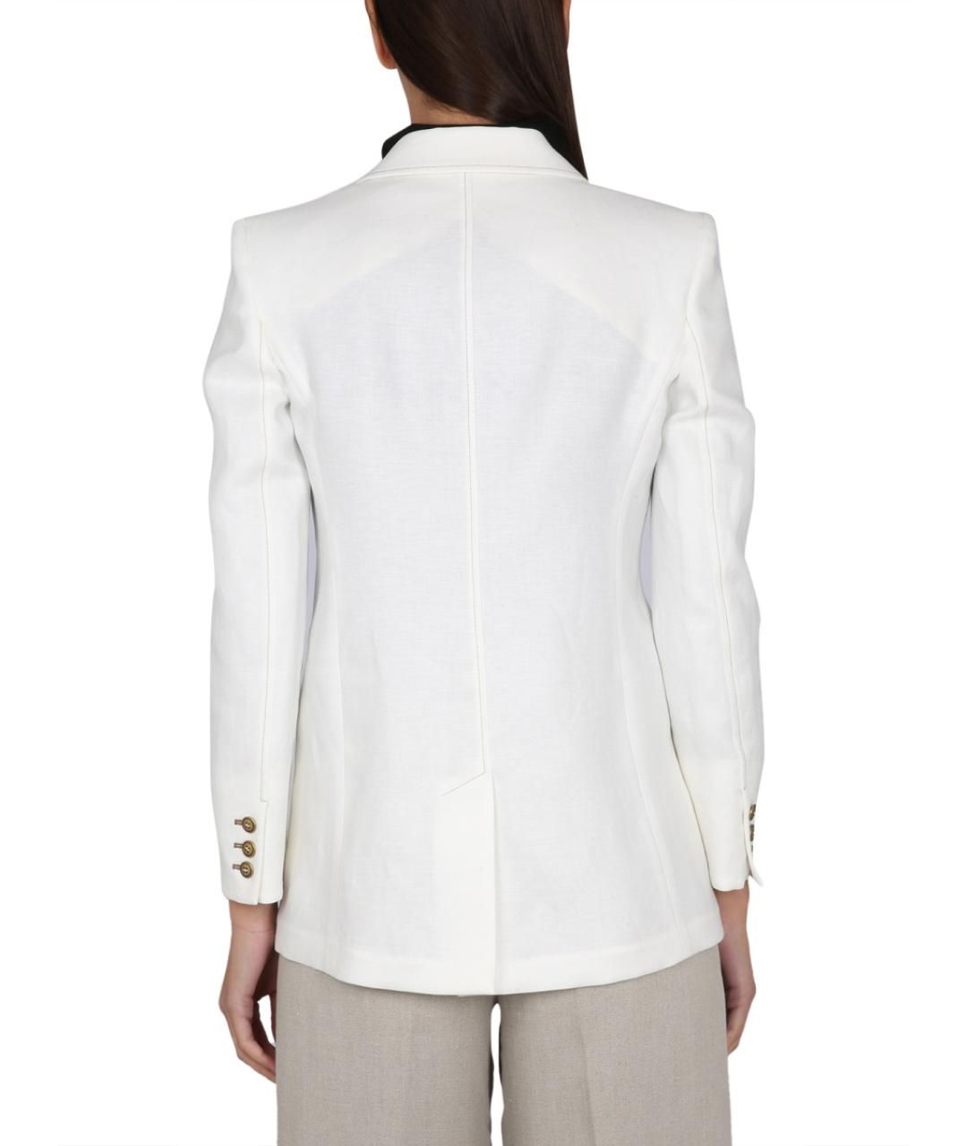 MAX MARA Белый льняной жакет/пиджак, фото 4