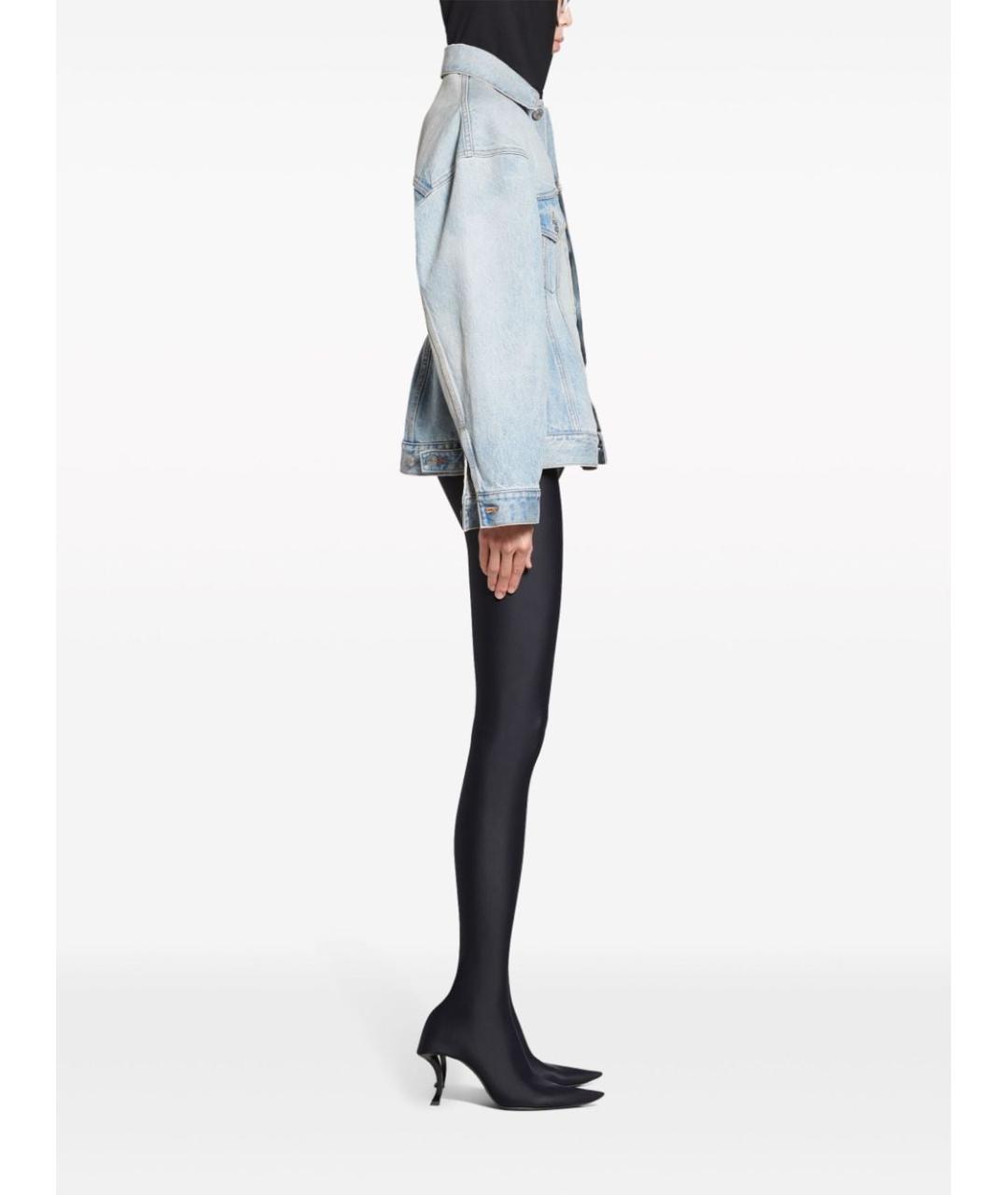 BALENCIAGA Голубая хлопковая куртка, фото 3