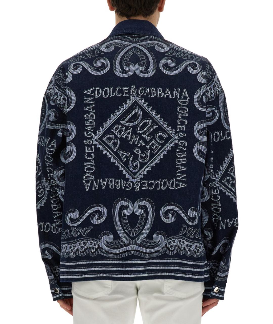 DOLCE&GABBANA Синяя хлопковая куртка, фото 3