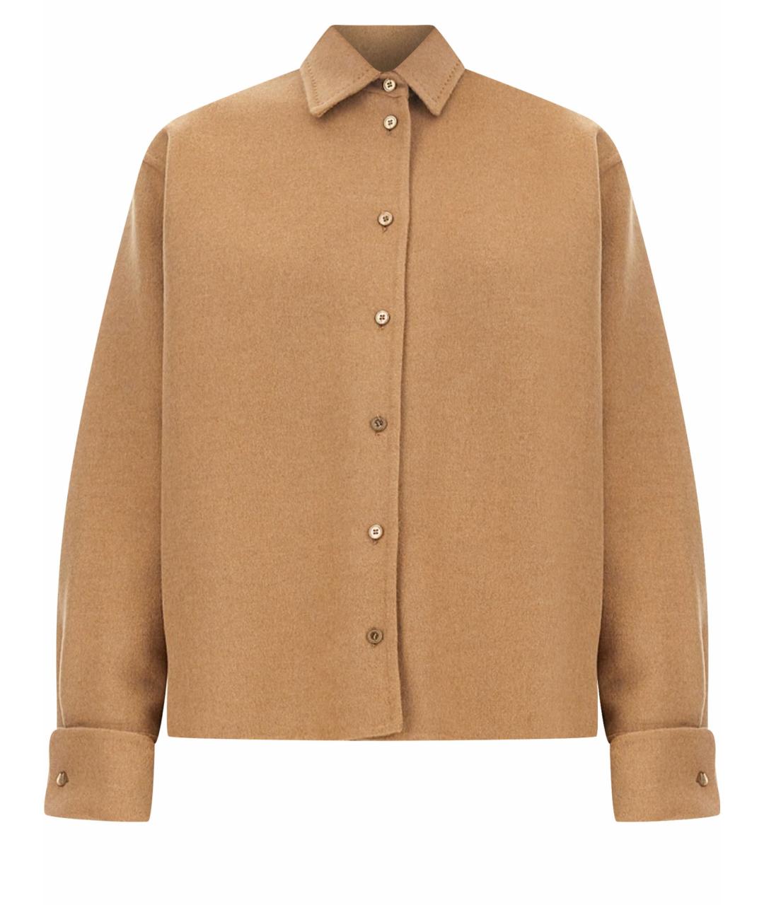 MAX MARA Бежевая шерстяная рубашка, фото 1