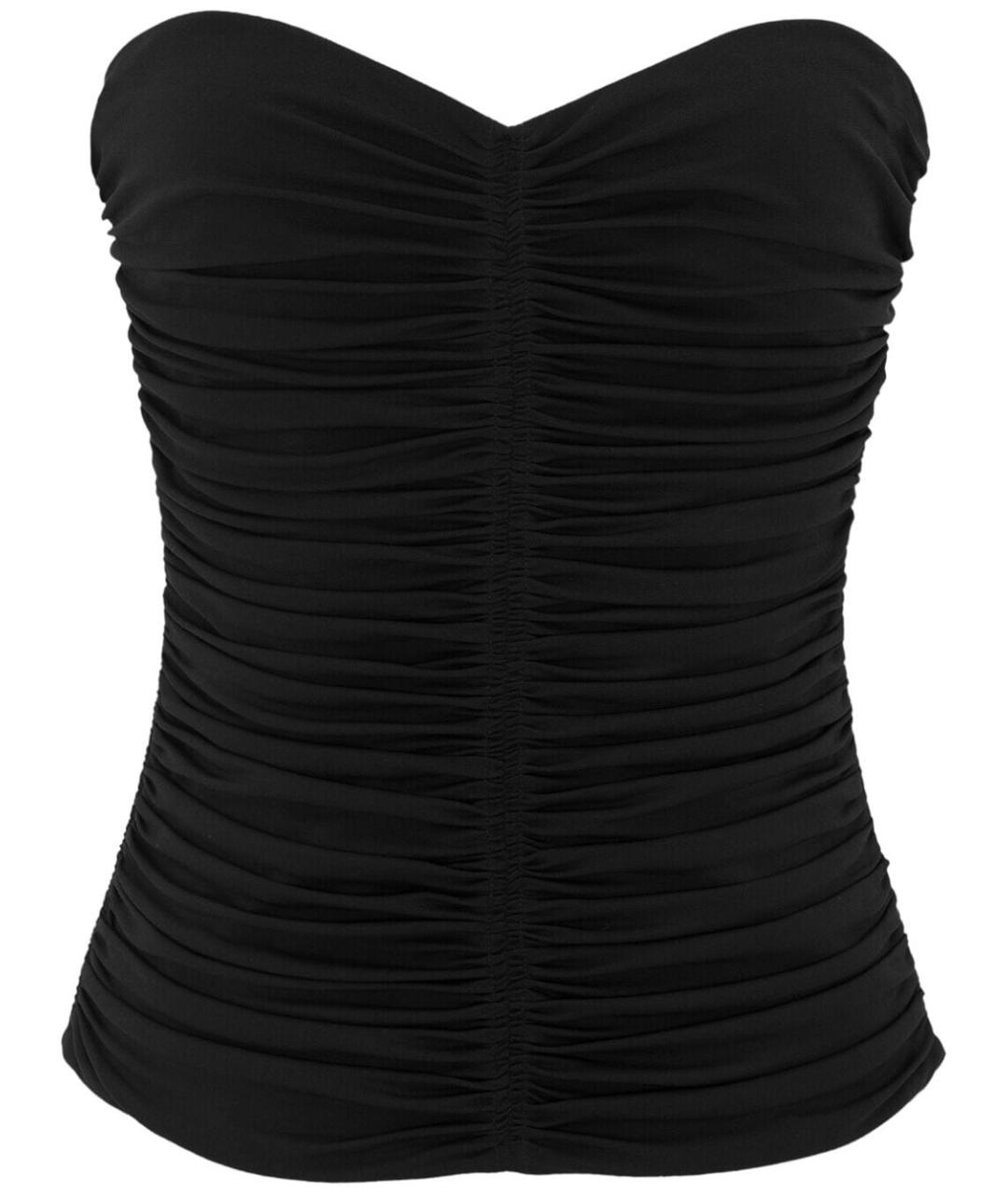 SAINT LAURENT Черная вискозная футболка, фото 1