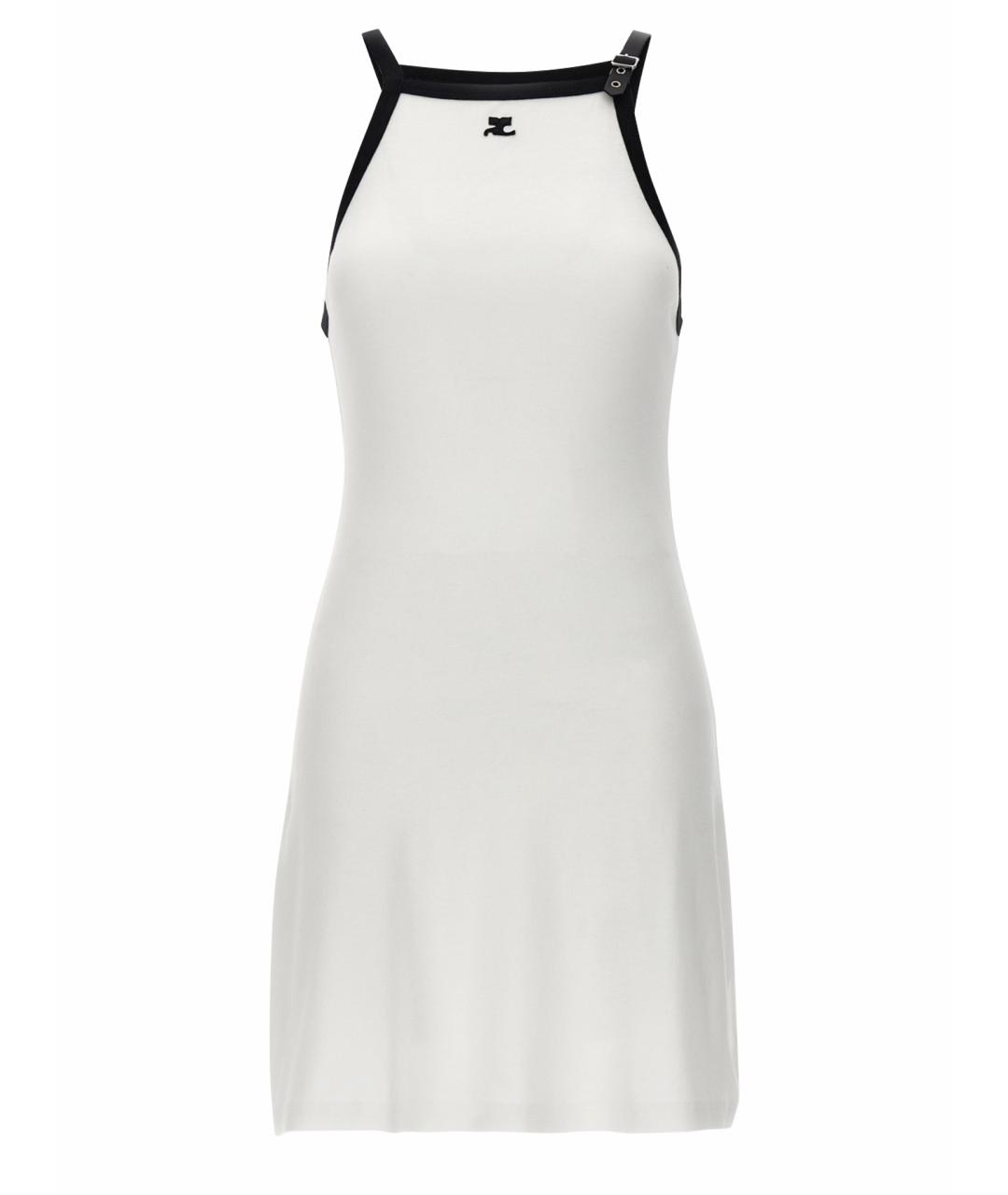 COURREGES Белое хлопковое повседневное платье, фото 1