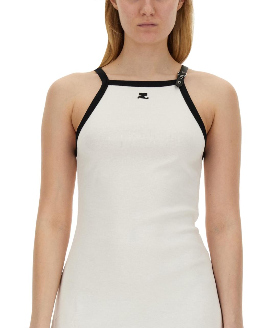 COURREGES Белое хлопковое повседневное платье, фото 5