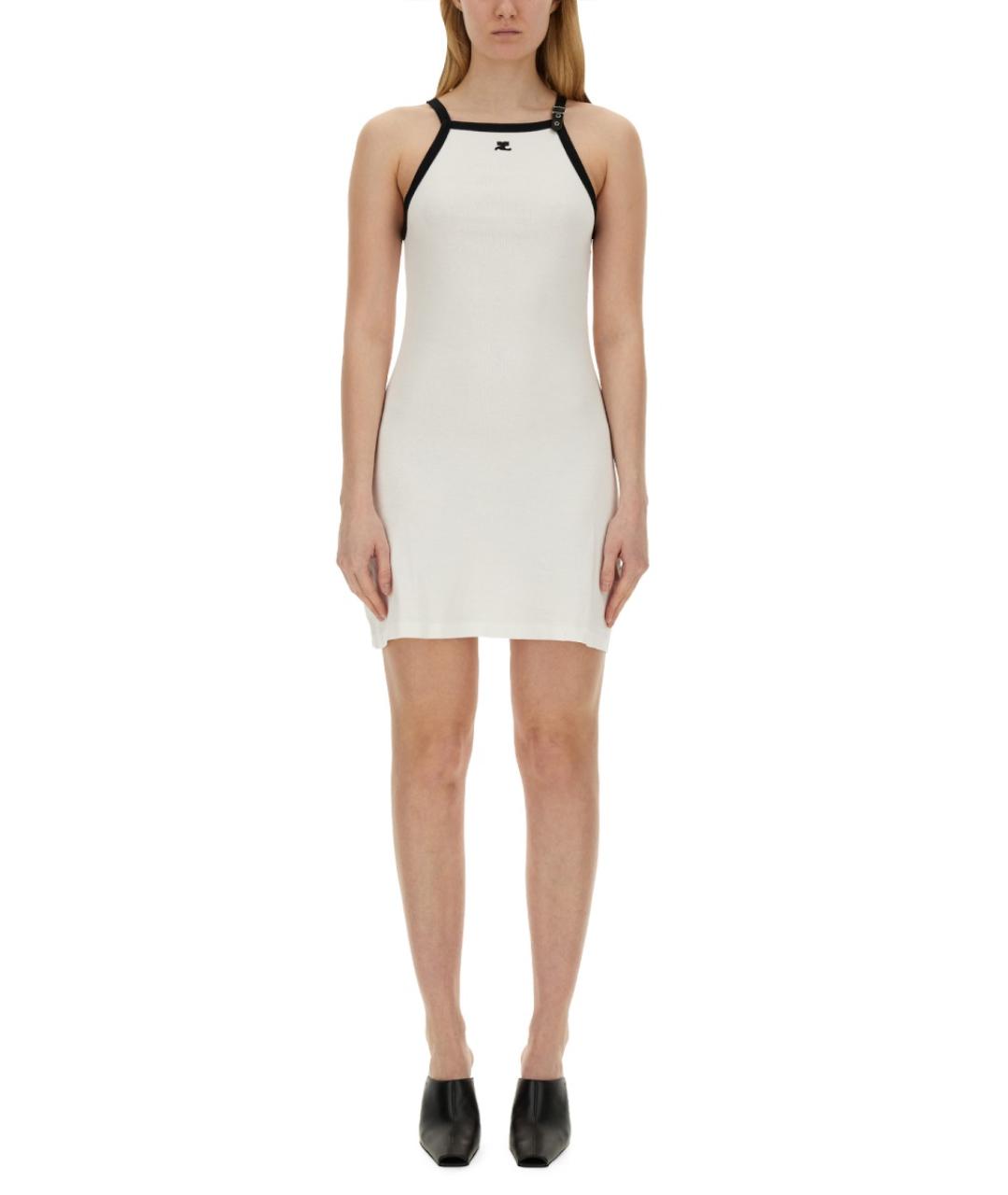 COURREGES Белое хлопковое повседневное платье, фото 2