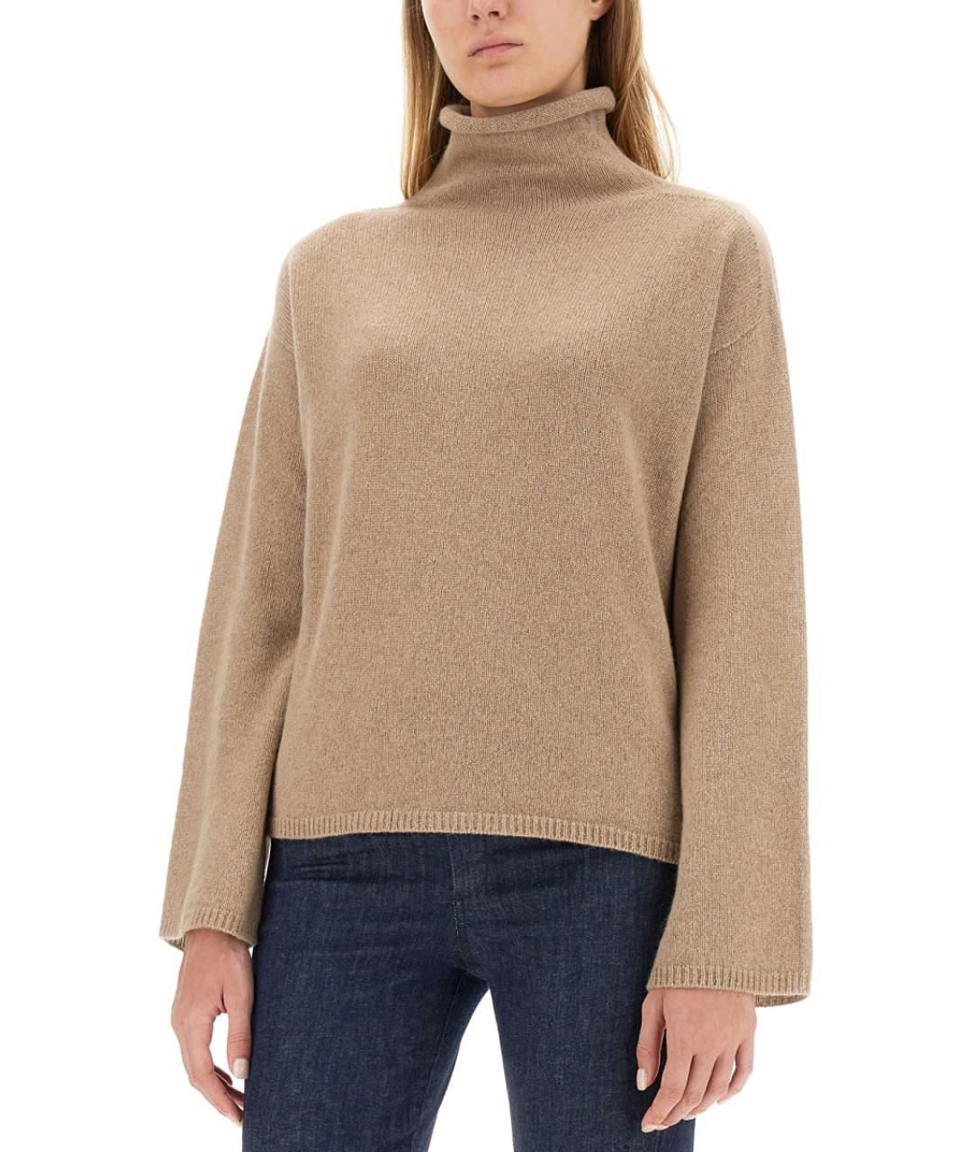 'S MAX MARA Бежевый кашемировый джемпер / свитер, фото 4