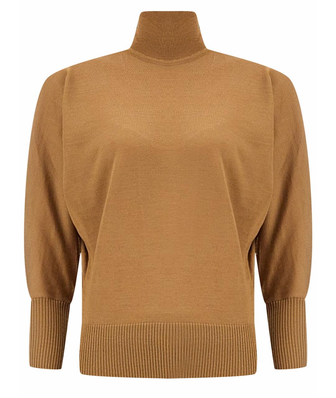 MAX MARA Бежевый шерстяной джемпер / свитер, фото 1