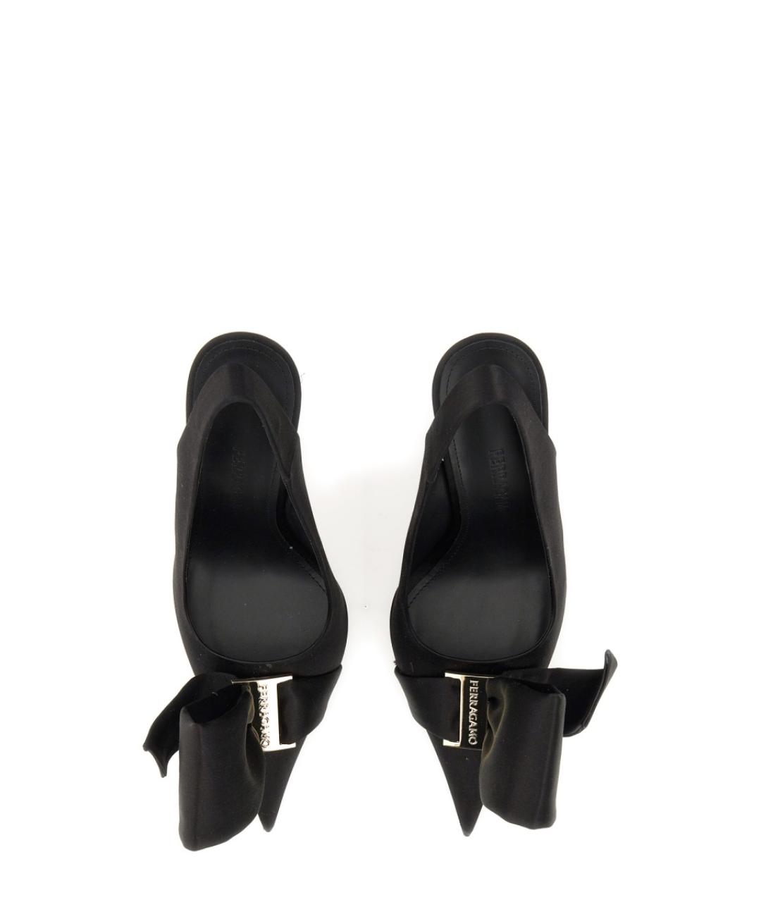 FERRAGAMO Черные синтетические туфли, фото 2