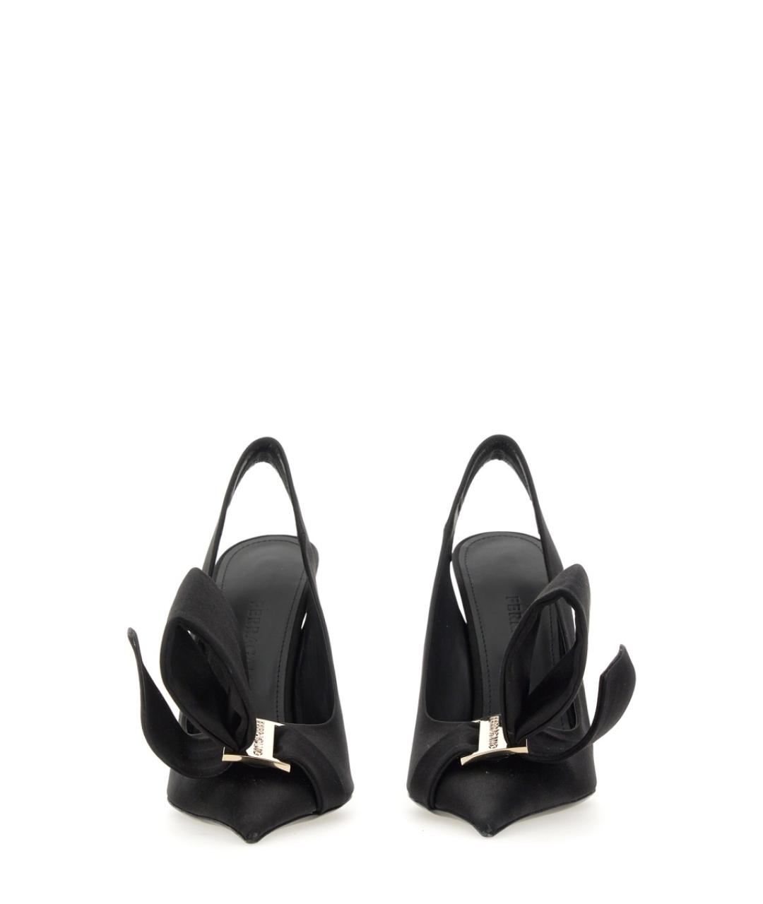 FERRAGAMO Черные синтетические туфли, фото 4