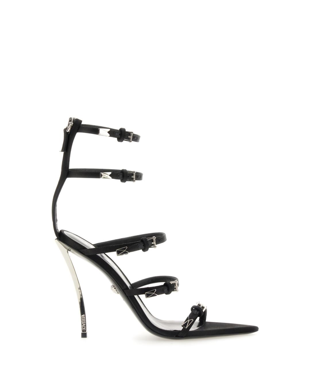 VERSACE Черные кожаные туфли, фото 1