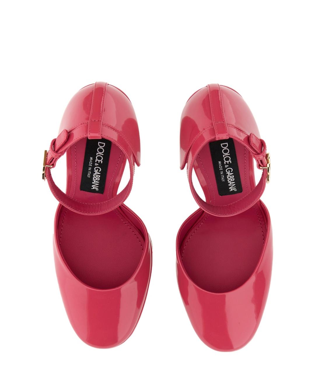 DOLCE&GABBANA Розовые кожаные туфли, фото 4