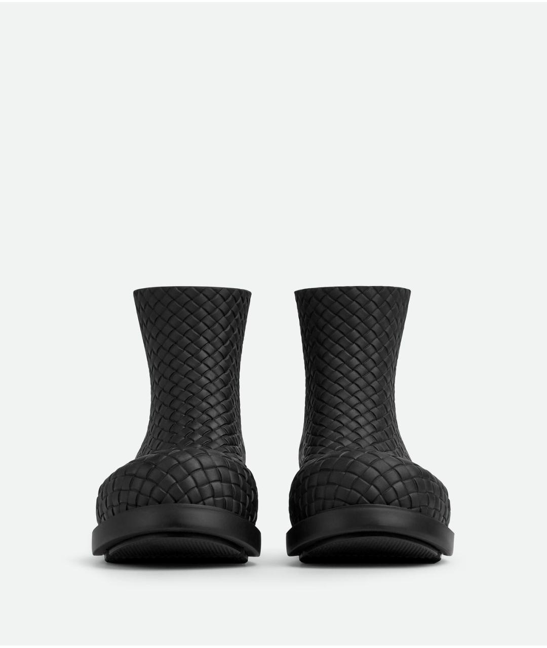 BOTTEGA VENETA Черные резиновые ботинки, фото 2