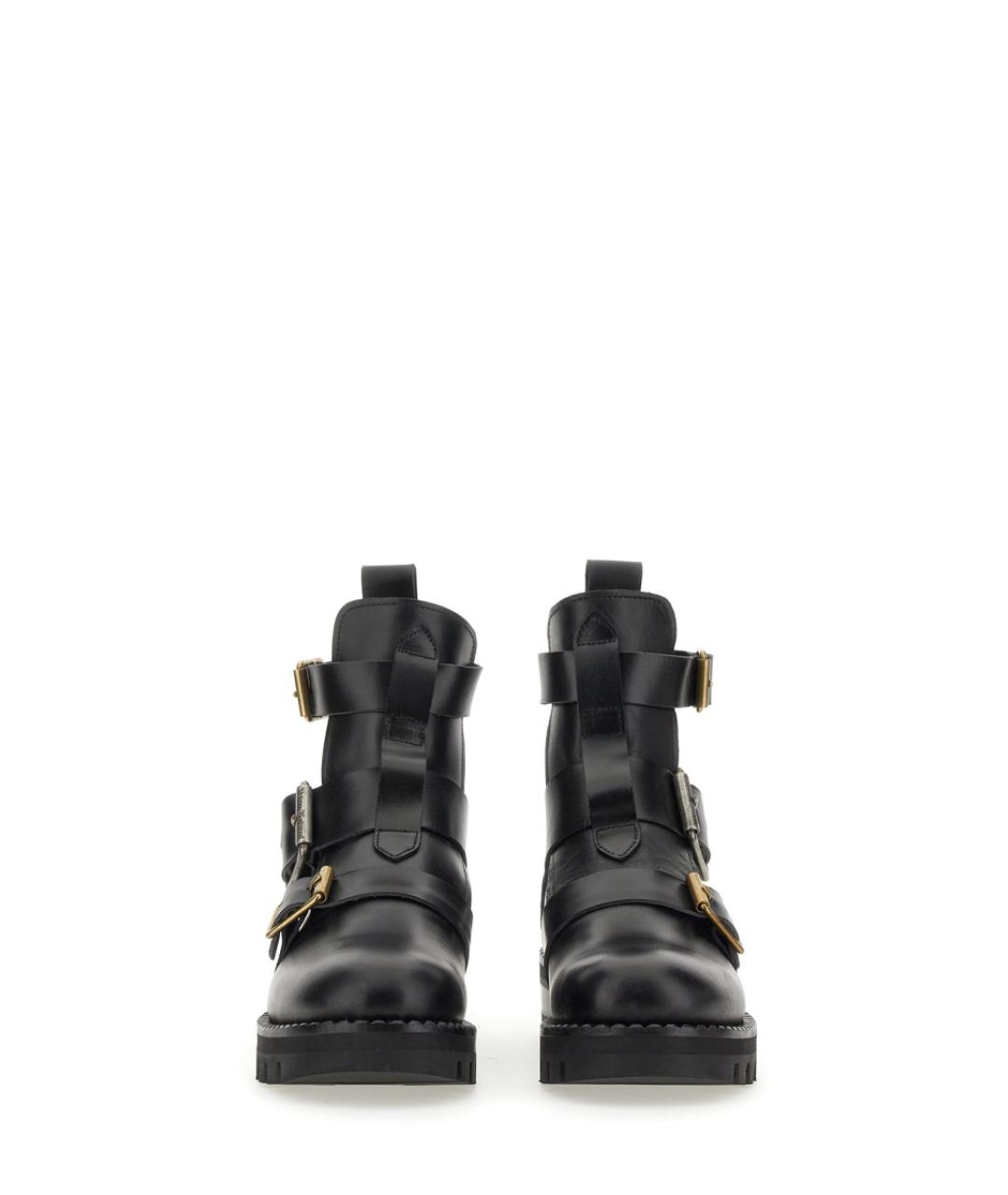 VIVIENNE WESTWOOD Черные кожаные ботинки, фото 4