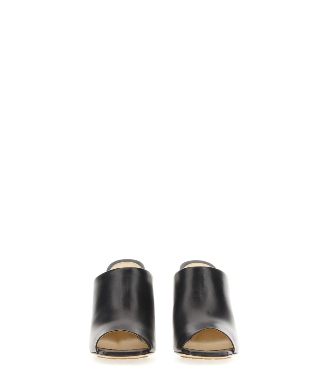 BOTTEGA VENETA Черные кожаные мюли, фото 4