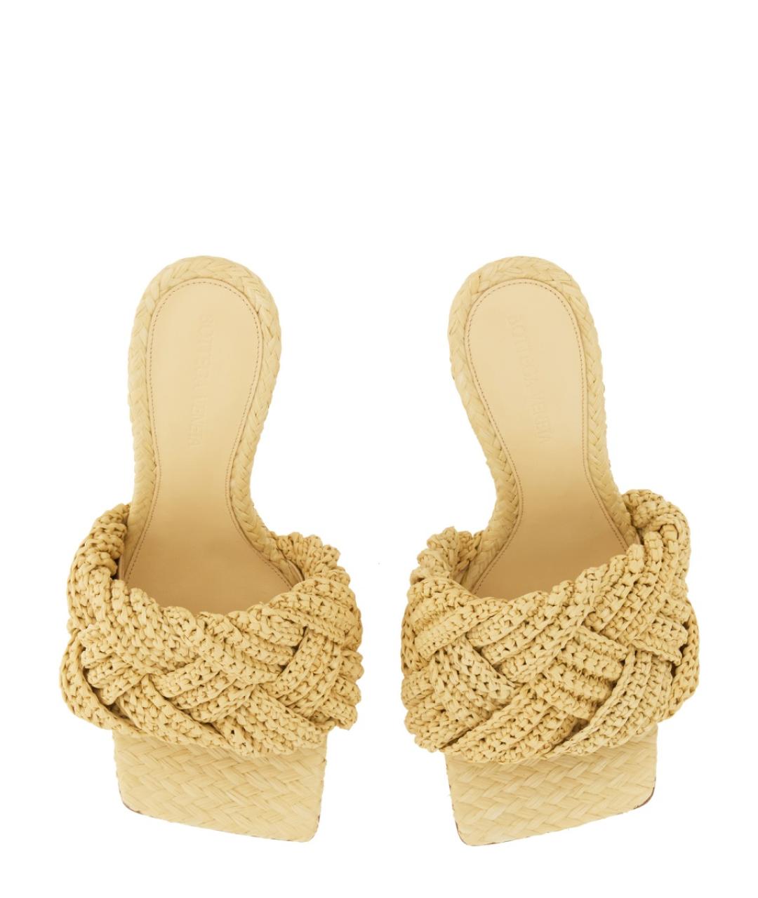 BOTTEGA VENETA Бежевые мюли, фото 4