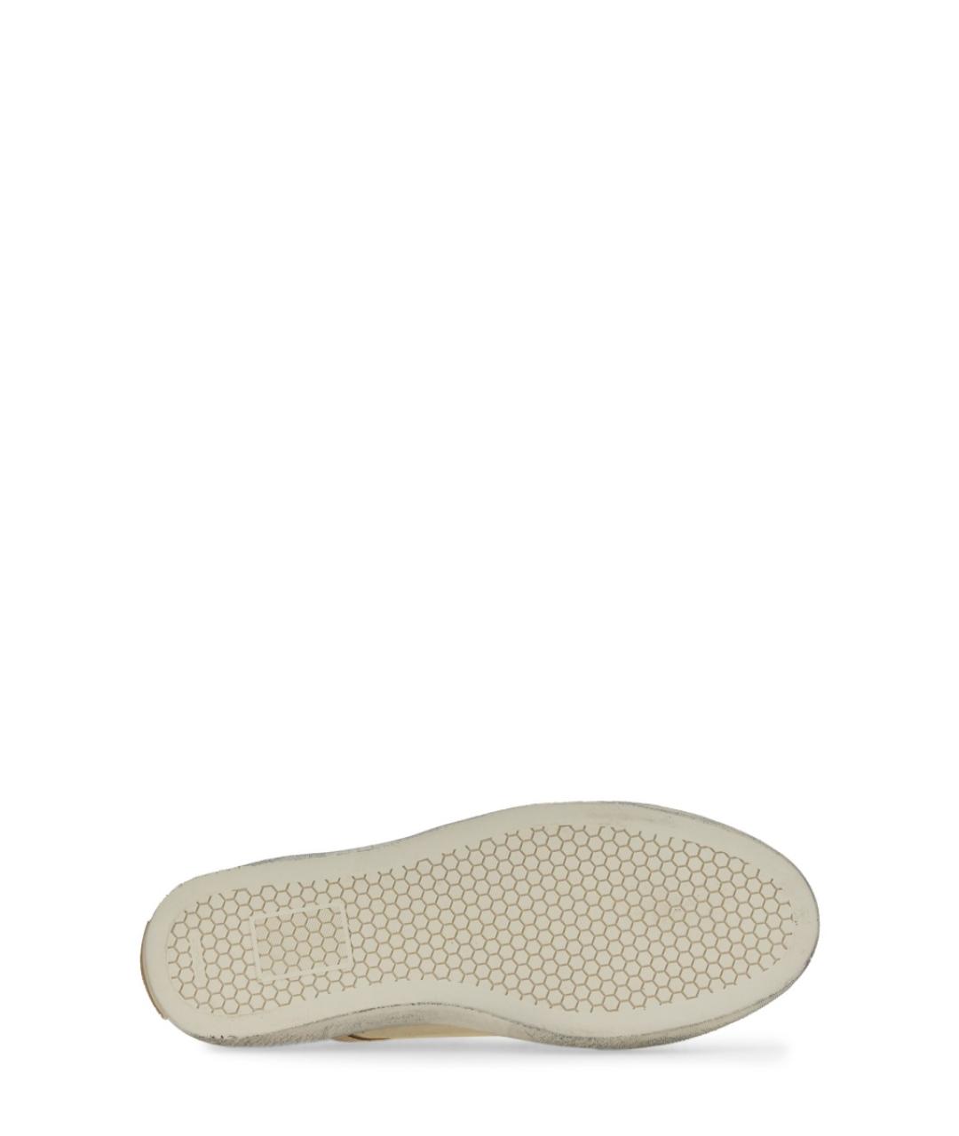 DOLCE&GABBANA Бежевые текстильные низкие кроссовки / кеды, фото 4