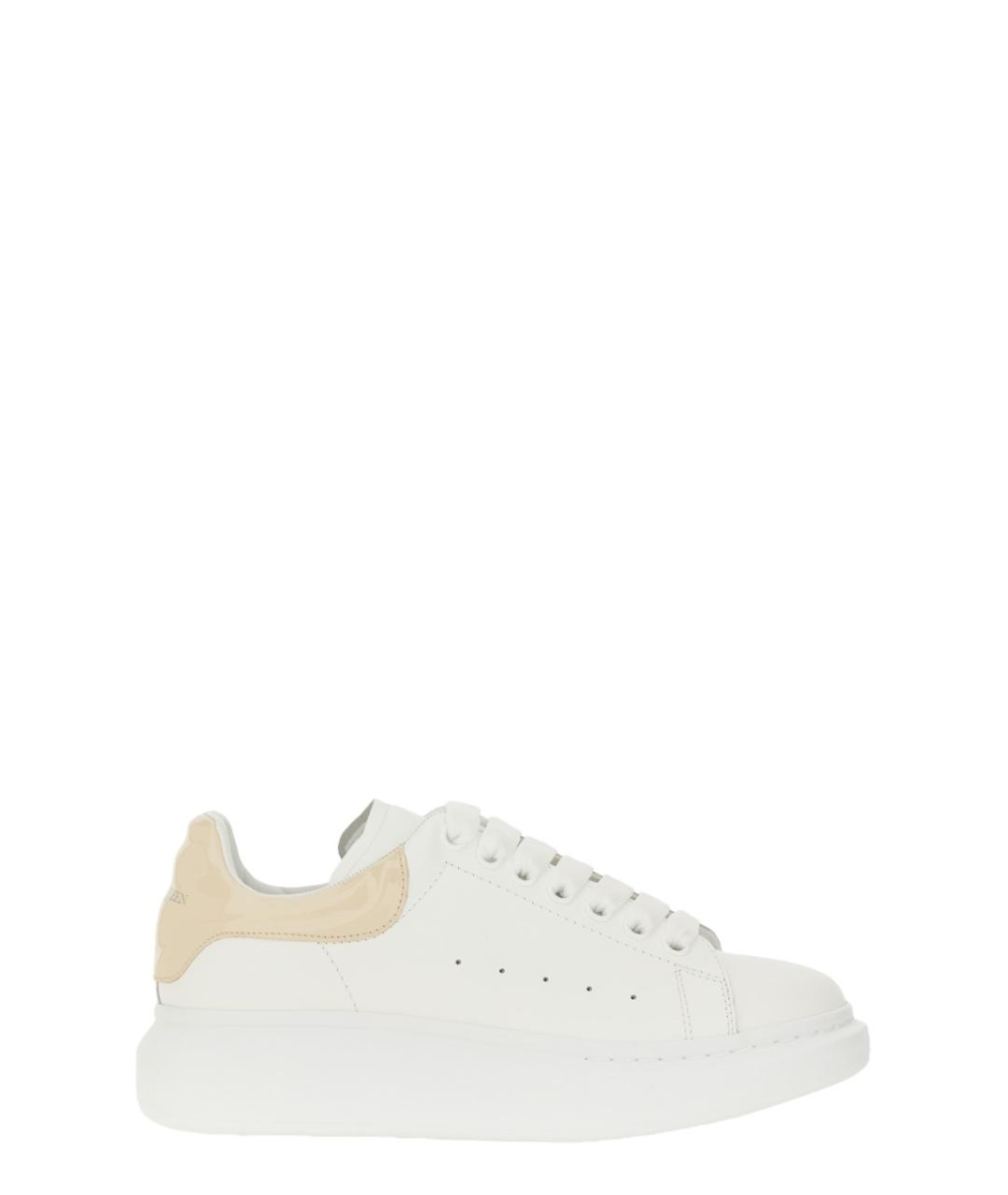 ALEXANDER MCQUEEN Белые кожаные низкие кроссовки / кеды, фото 1