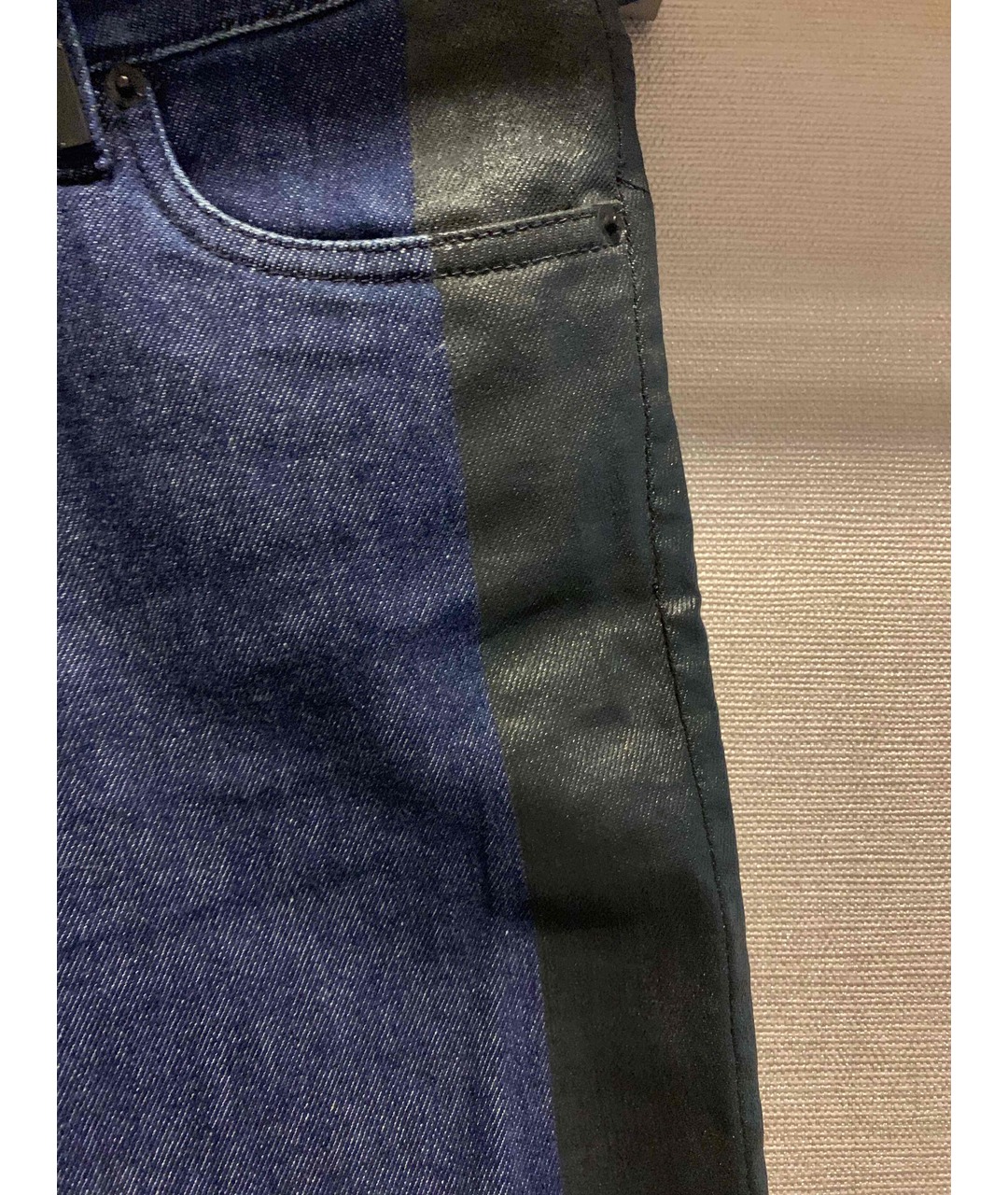 KENZO Темно-синие хлопко-эластановые джинсы слим, фото 4