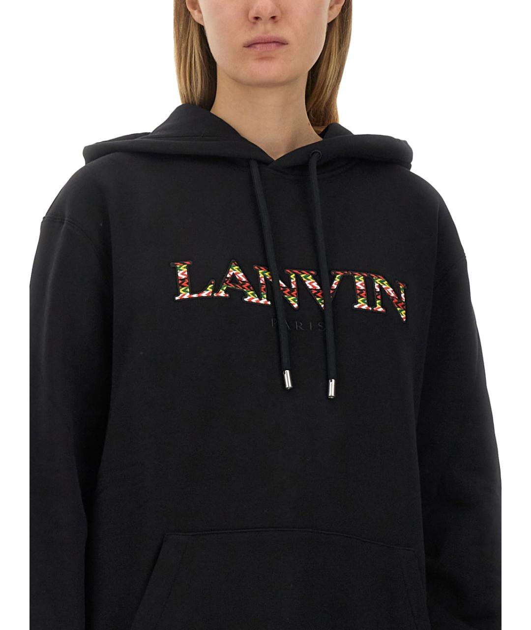 LANVIN Черный хлопковый джемпер / свитер, фото 4