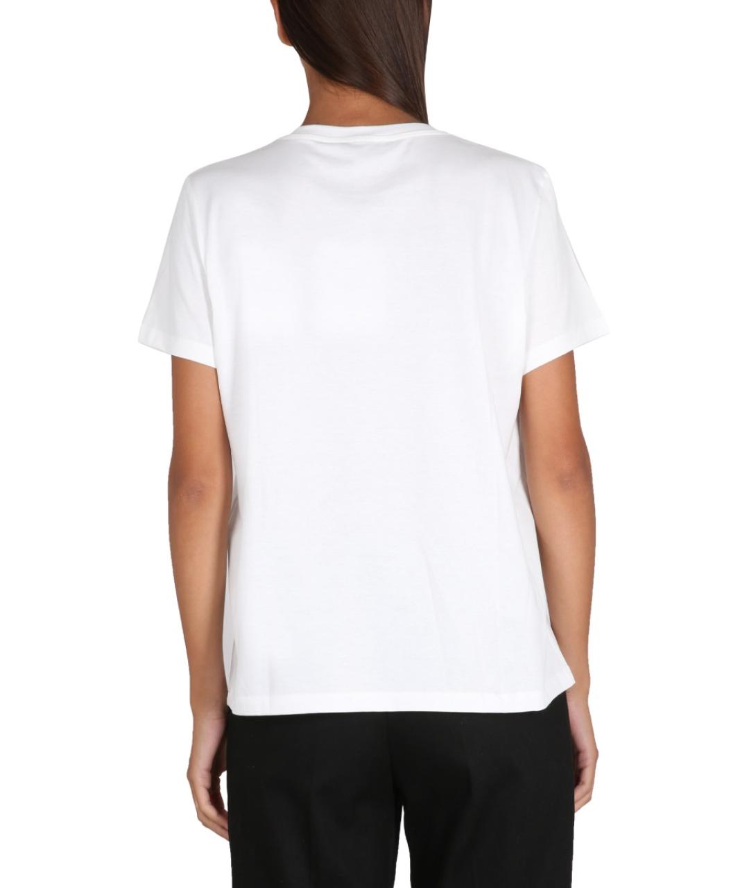 MAX MARA Белая хлопковая футболка, фото 3