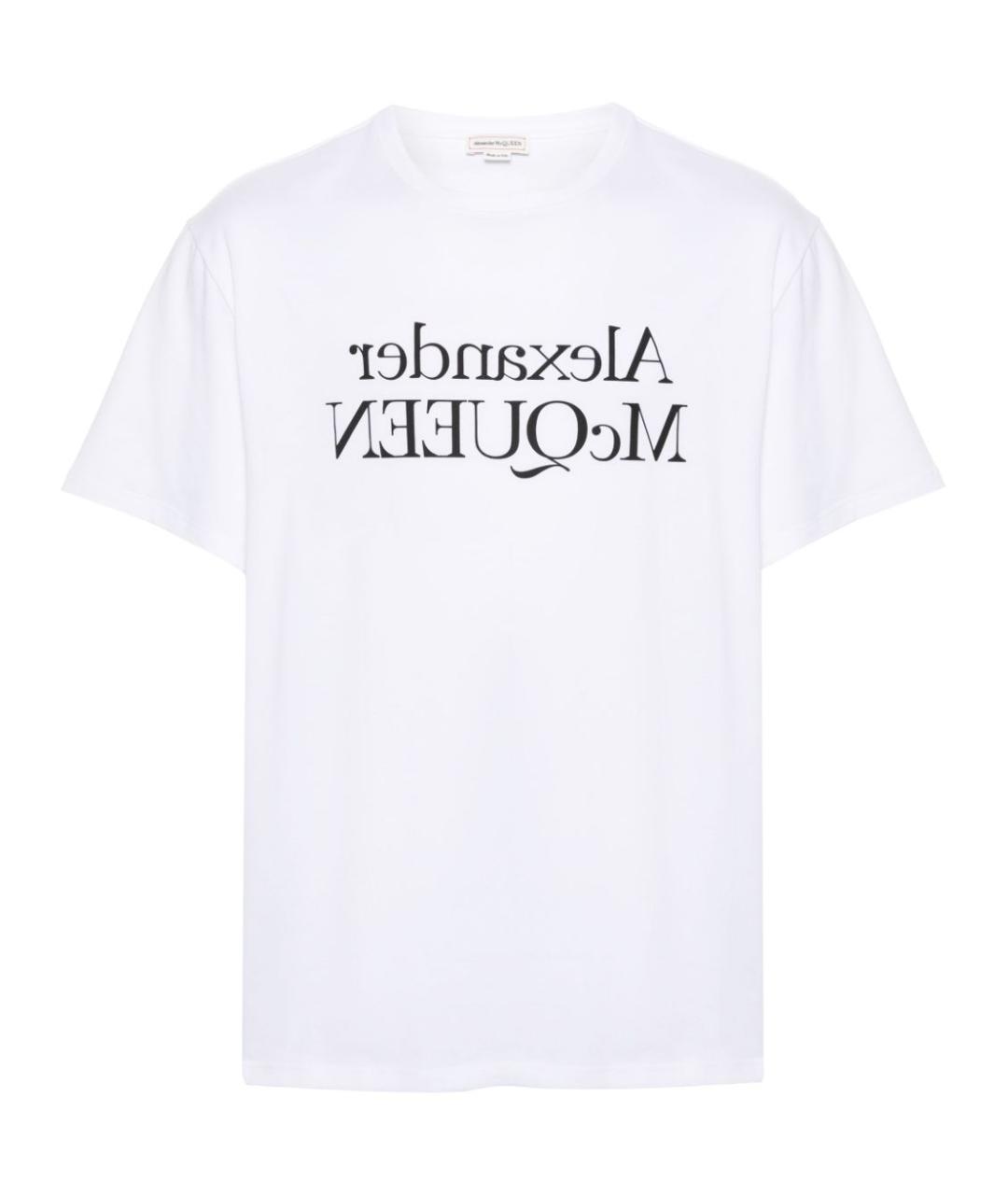 ALEXANDER MCQUEEN Белая хлопковая футболка, фото 1