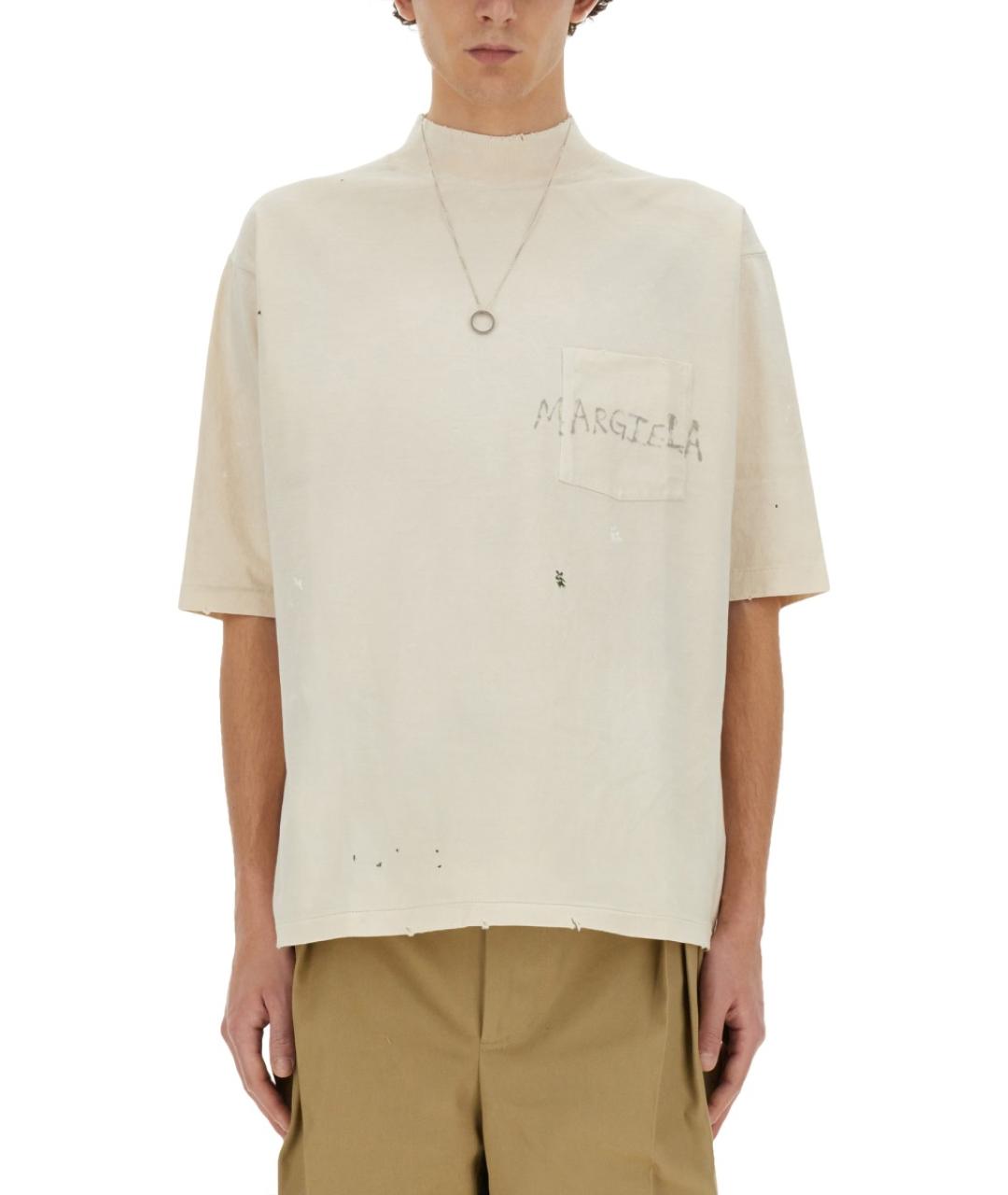 MAISON MARGIELA Белая хлопковая футболка, фото 1