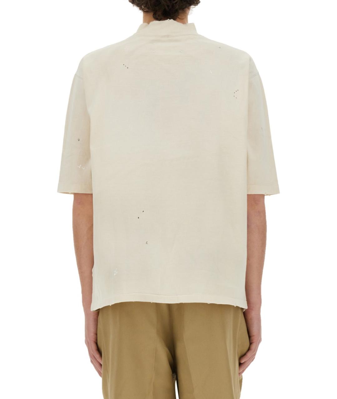 MAISON MARGIELA Белая хлопковая футболка, фото 3