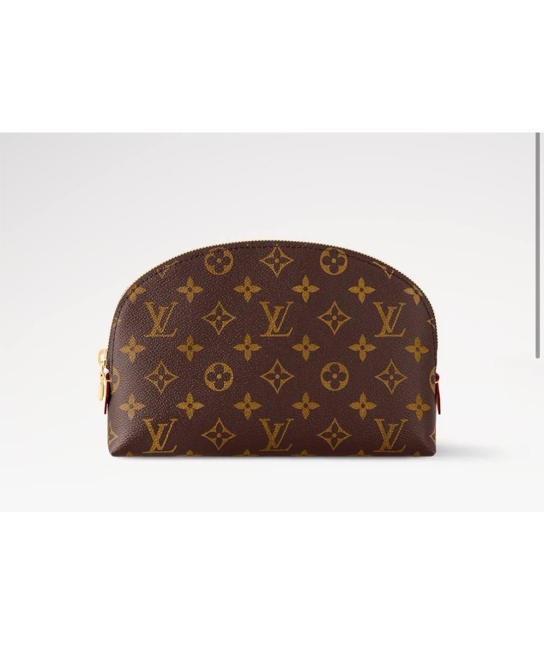 LOUIS VUITTON Коричневая косметичка, фото 5