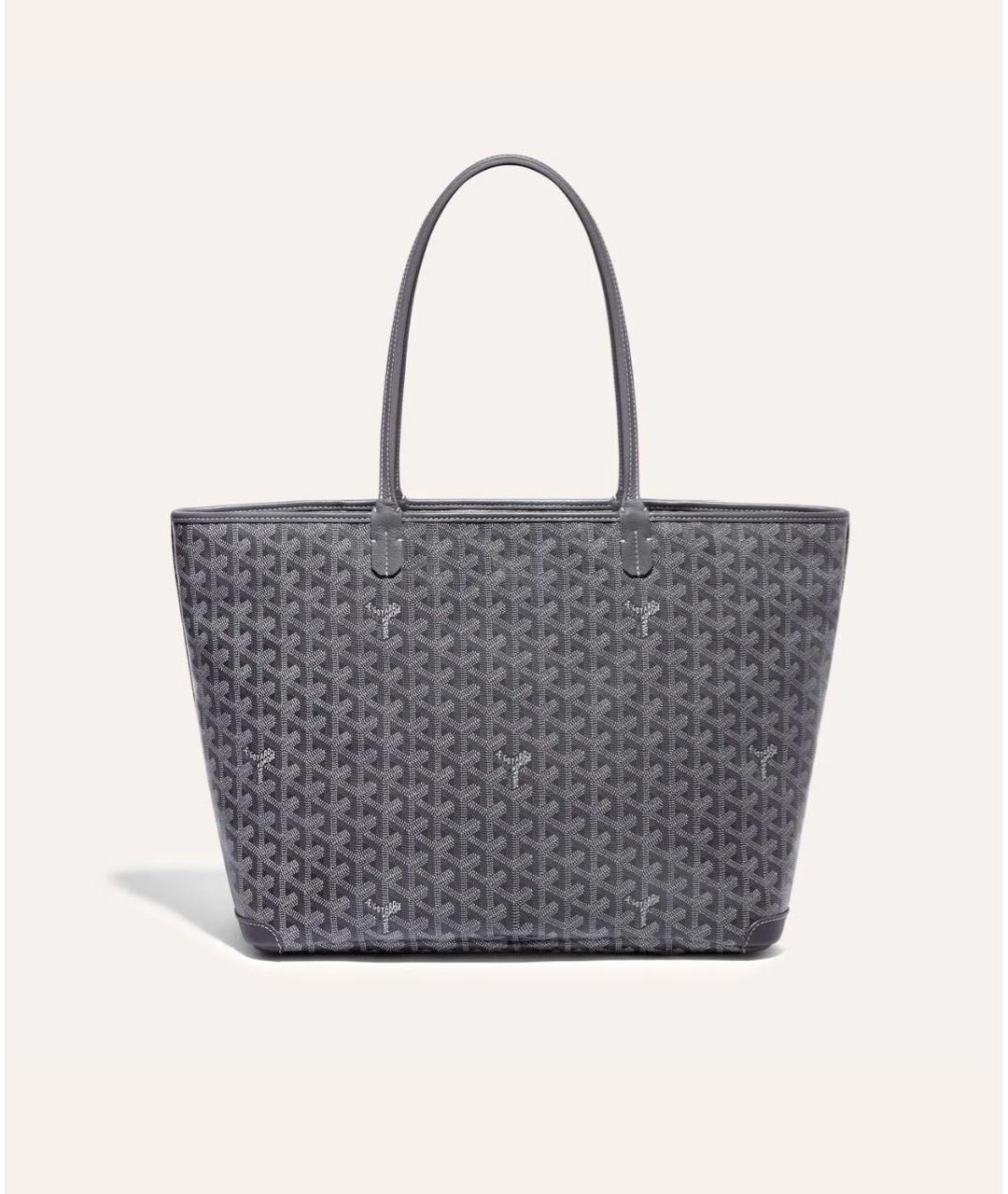 GOYARD Серая кожаная сумка тоут, фото 7