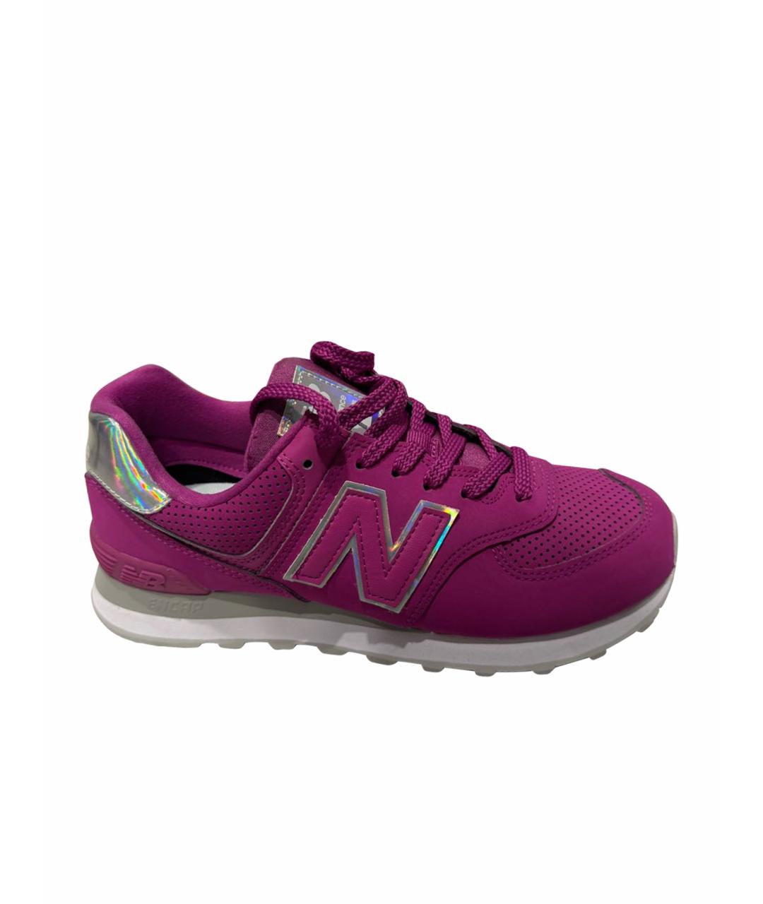 NEW BALANCE Фуксия нубуковые кроссовки, фото 1