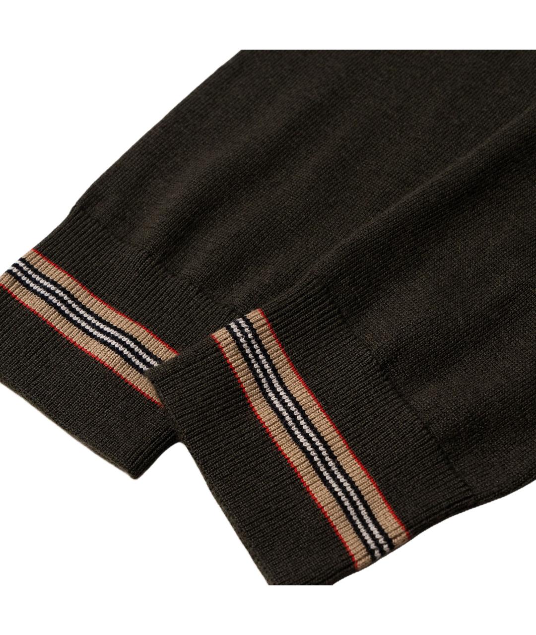 BURBERRY Зеленый шерстяной джемпер / свитер, фото 4
