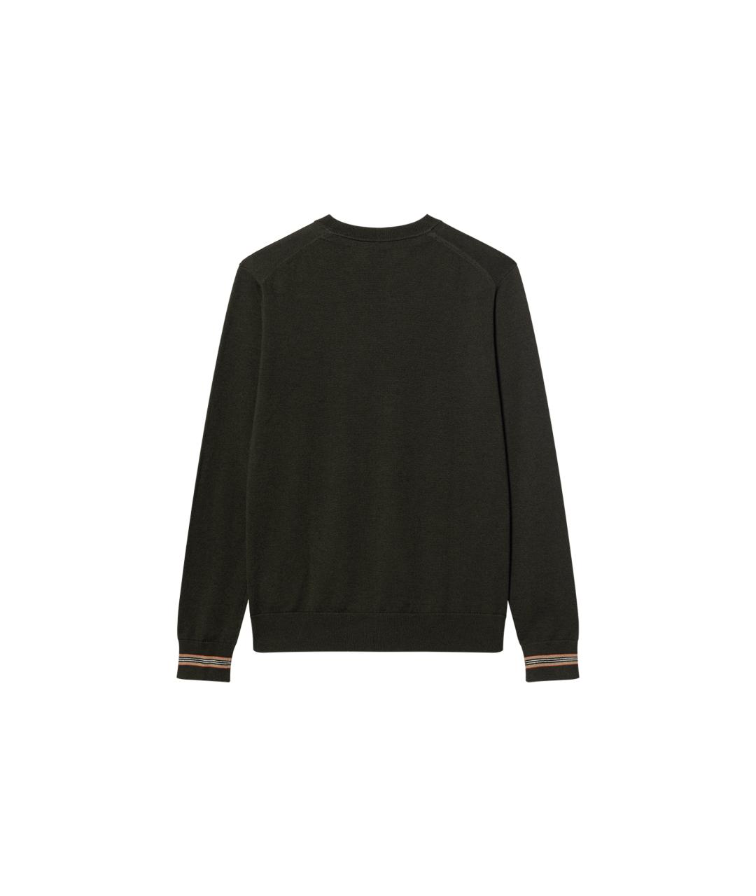 BURBERRY Зеленый шерстяной джемпер / свитер, фото 2