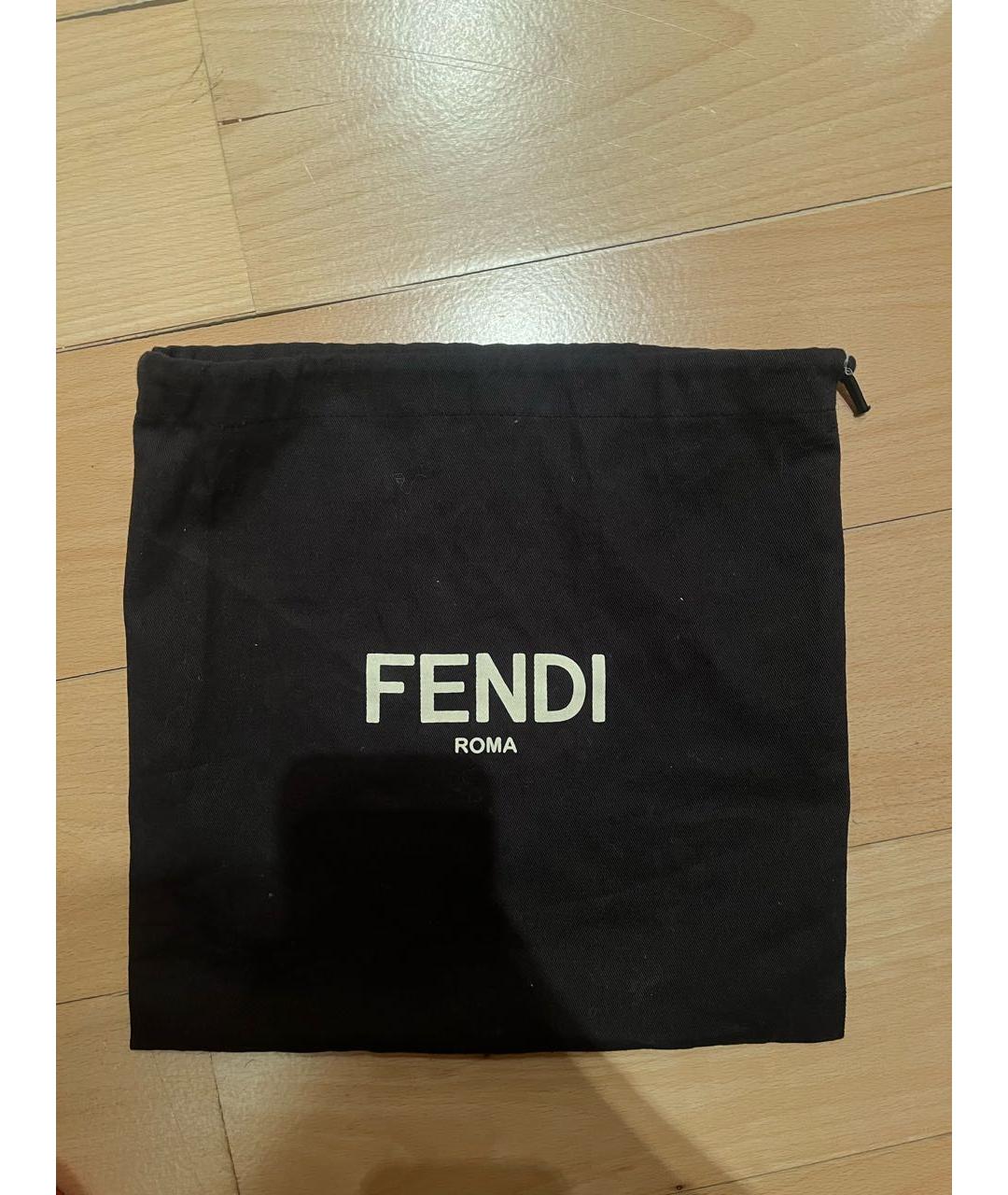 FENDI Черная кожаная сумка через плечо, фото 6