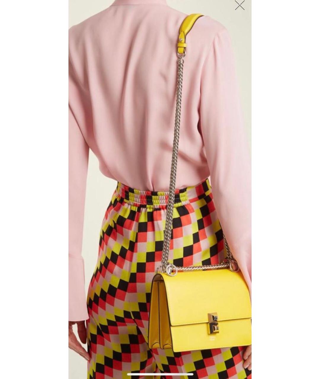 FENDI Черная кожаная сумка через плечо, фото 8