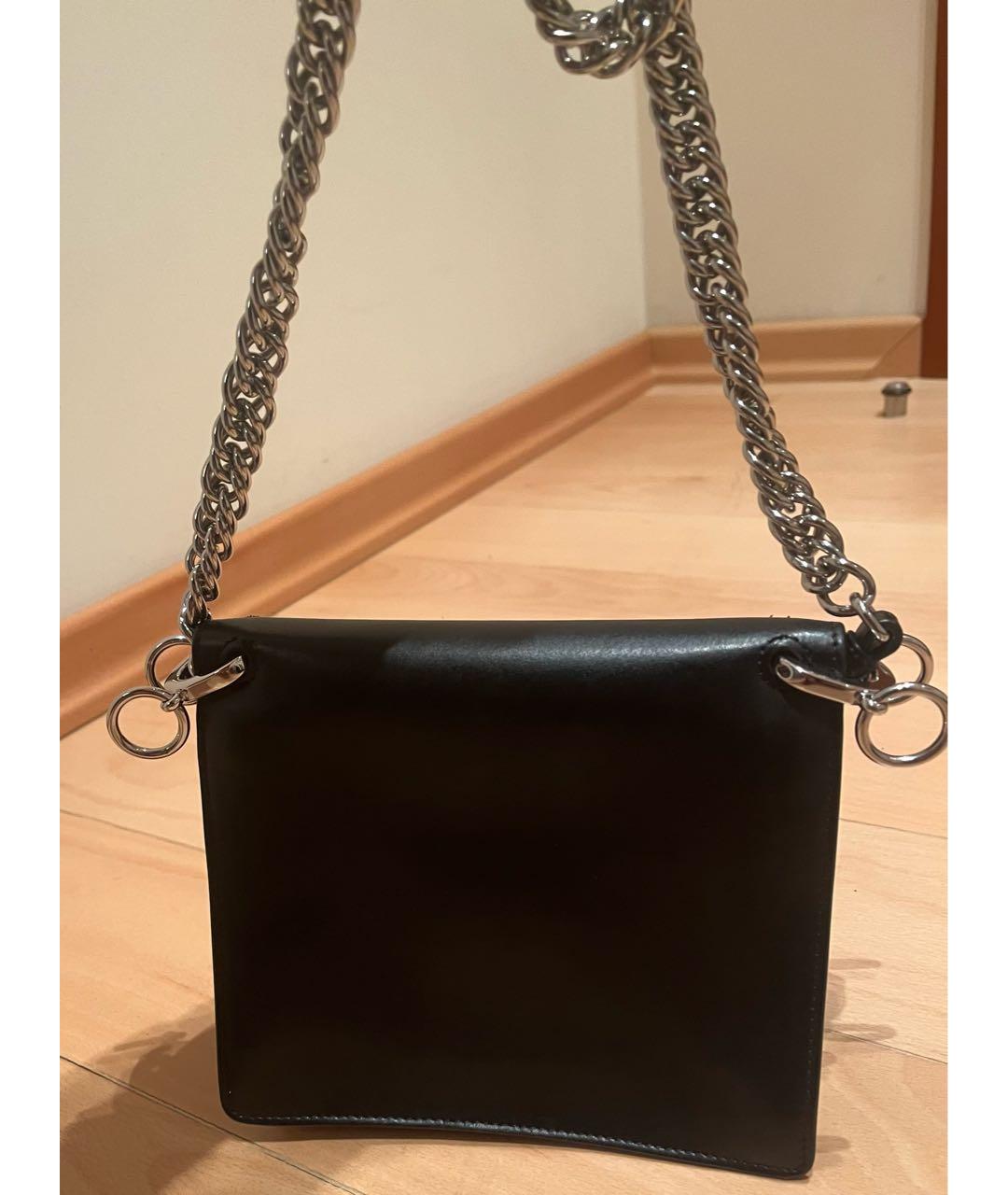 FENDI Черная кожаная сумка через плечо, фото 3
